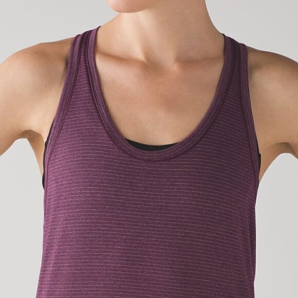 Lululemon Tie It Up Singlet Heathered Plum Size 4 - Picture 5 of 11